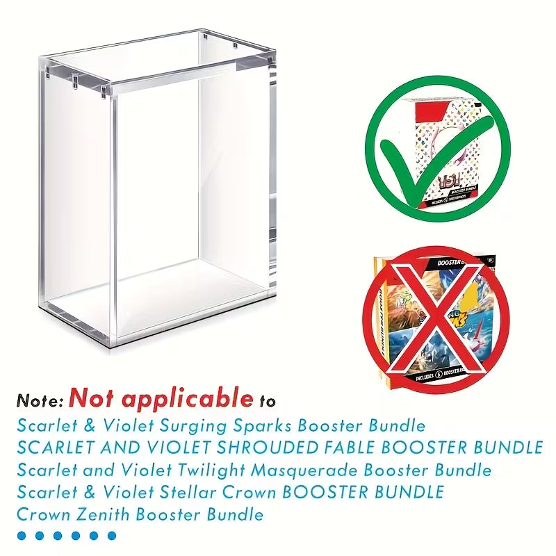6 Booster Pack Acrylic Magnetic Display Box