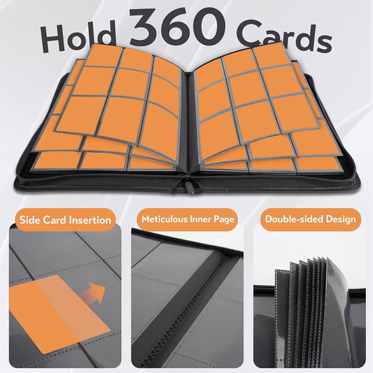 Premium 9 Pocket Card Binder for 360 Cards - Black
