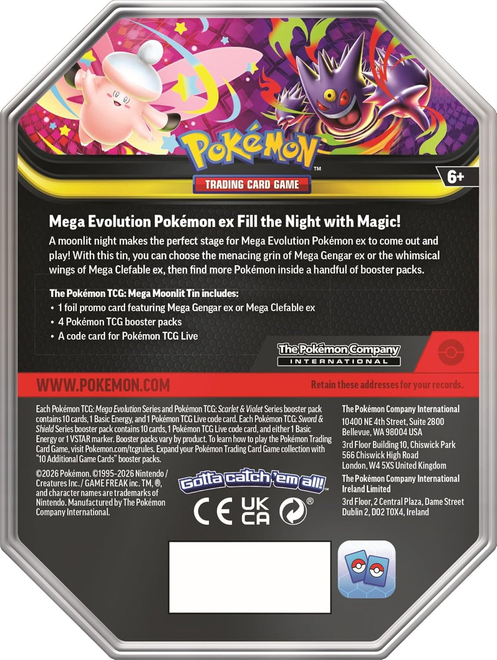 Pokémon TCG: Mega Moonlit Tin – Mega Gengar ex