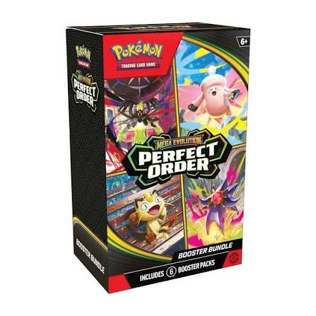 Mega Evolution Perfect Order Sealed Booster Bundle 6 pack box